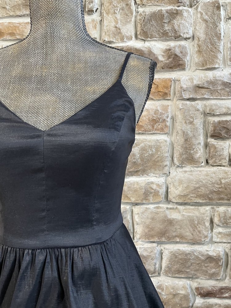 B Darlin Black Taffeta Hi-Lo Dress