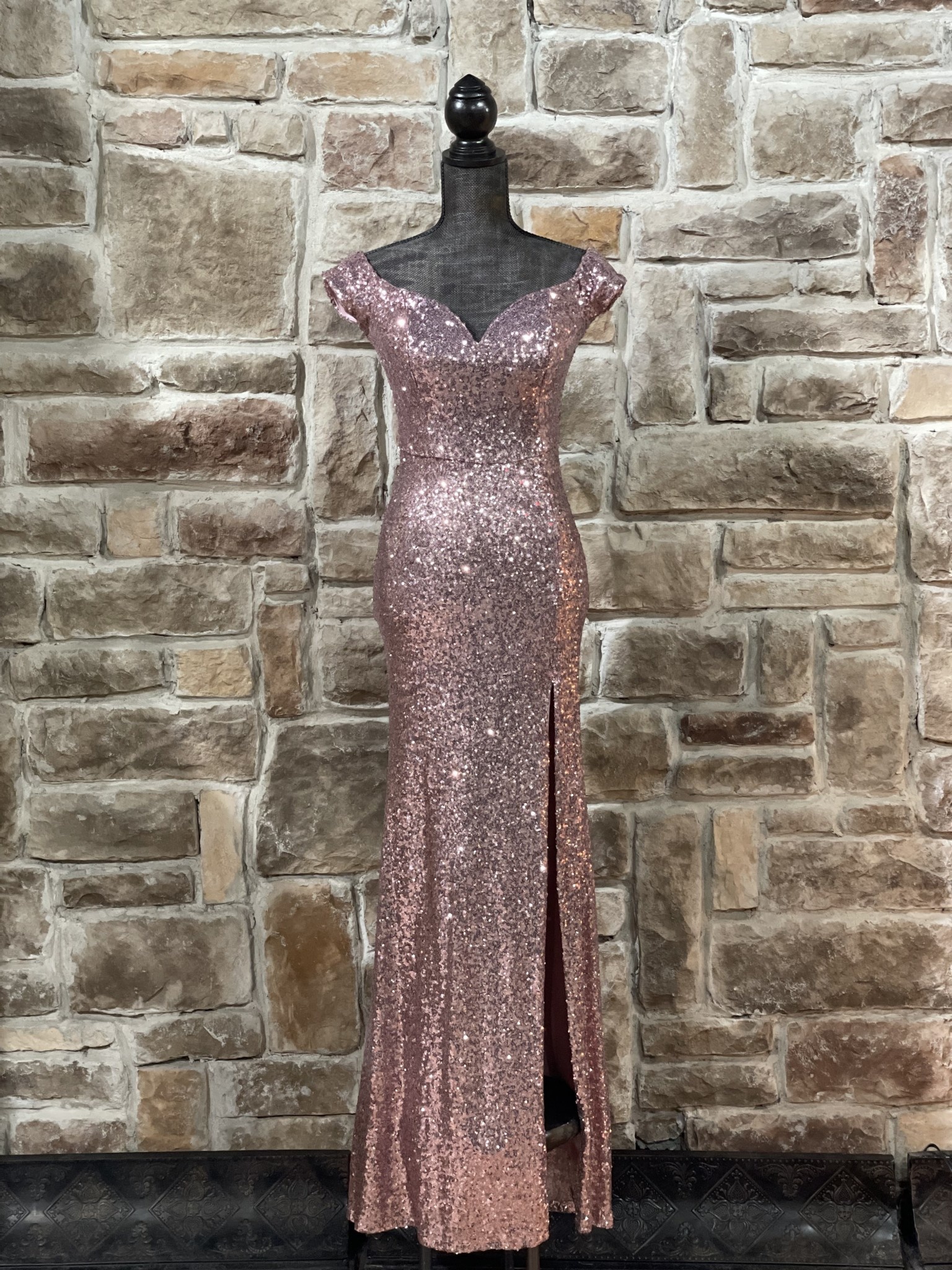 Pink Sequin Sweetheart Gown - Elements Unleashed