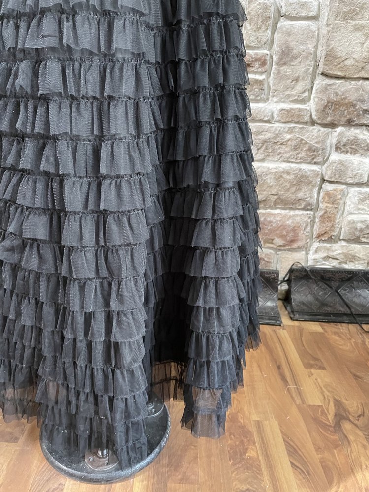 TLC Say Yes to the Prom Black Multi-Layered Tulle Gown