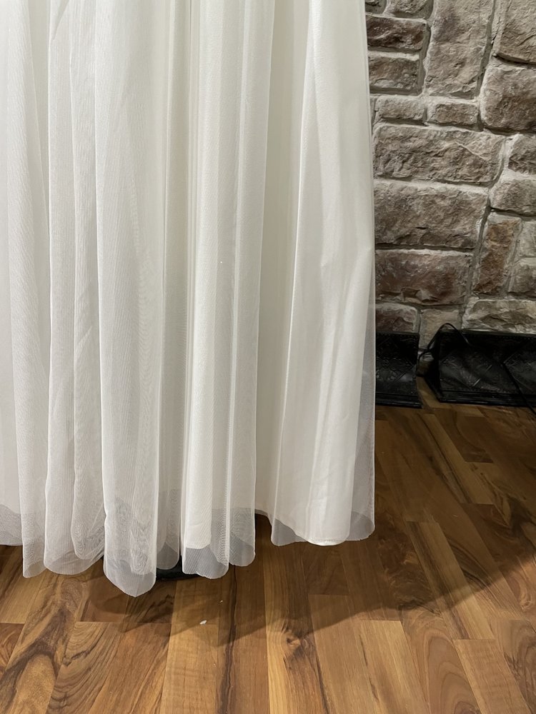 Blondie Nites Navy and White Waist Applique Gown, Size 13/14