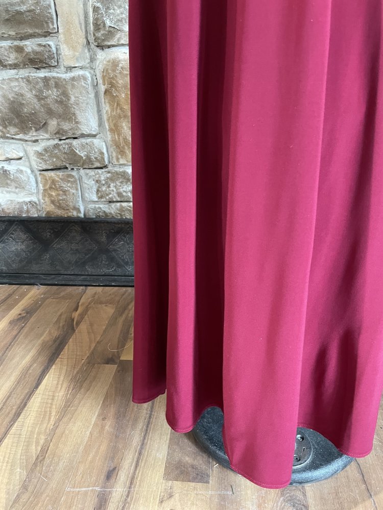 ALYCE Paris Burgundy Beaded Halter Two Piece Gown, Size 12