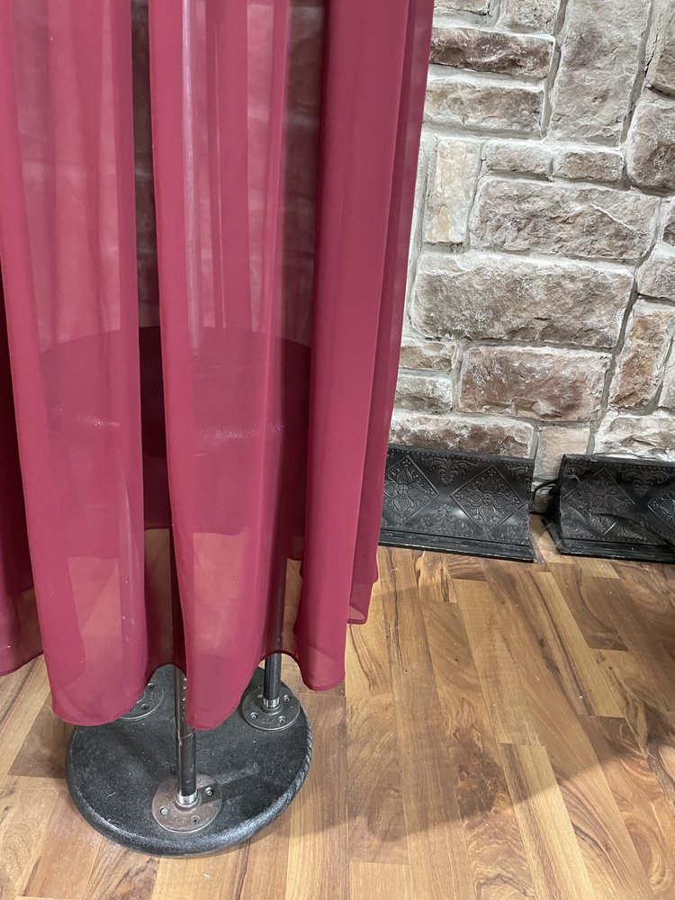 B Darlin Gold and Maroon Two Piece Gown, Size 1/2