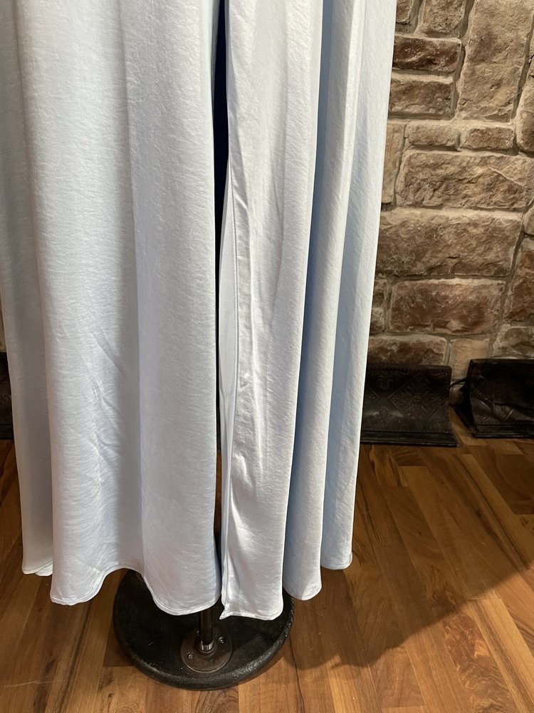 Speechless Light Blue Satin One Shoulder Gown, Size 5/6