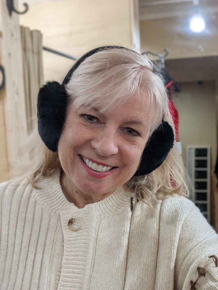 Black Rabbit Ear Muffs, O/S