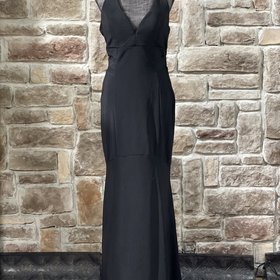 Emerald Sundae Black Mesh Cutout Gown