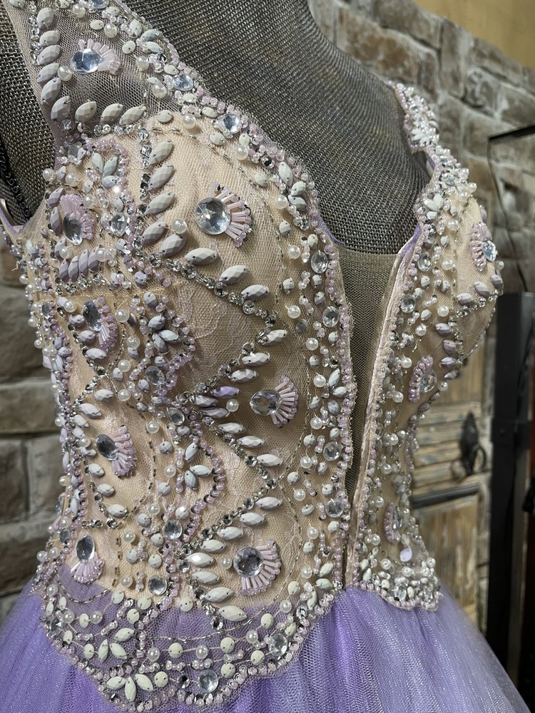 Mac Duggal Purple Embellished Bodice Ball Gown, Size 4