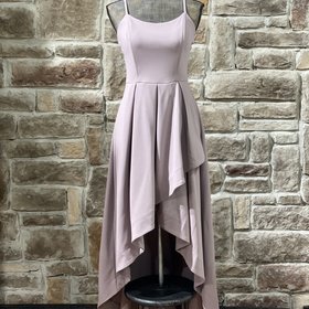 Speechless Purple Pleated Hi-Lo Gown w/ Pockets