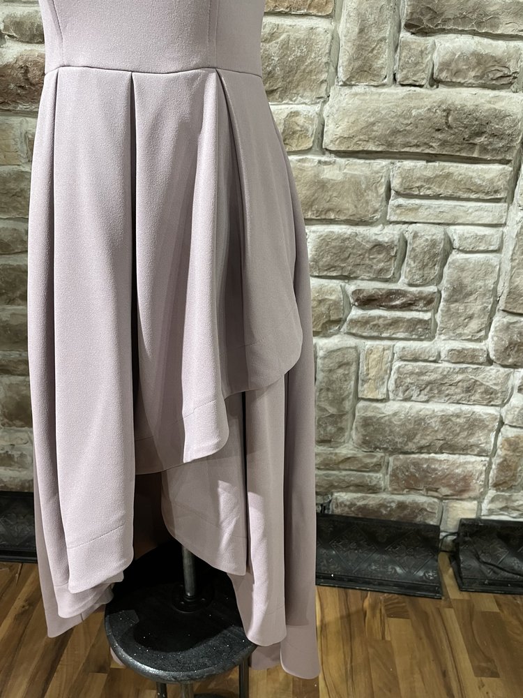 Speechless Purple Pleated Hi-Lo Gown w/ Pockets