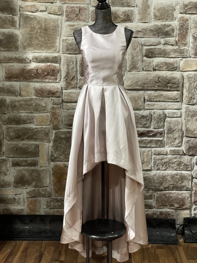 Speechless Pink Racer Back Hi-Lo Gown w/ Pockets