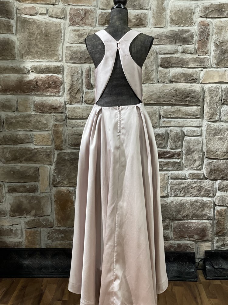 Speechless Pink Racer Back Hi-Lo Gown w/ Pockets