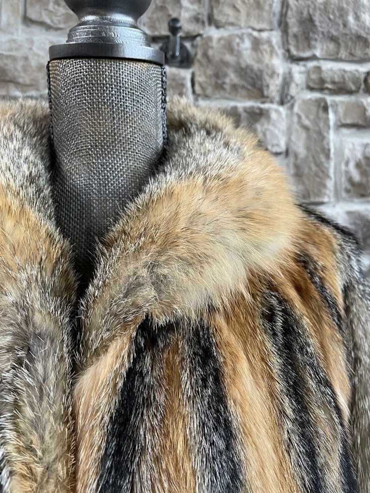 American Gray Fox Swing Coat, Size 2XL