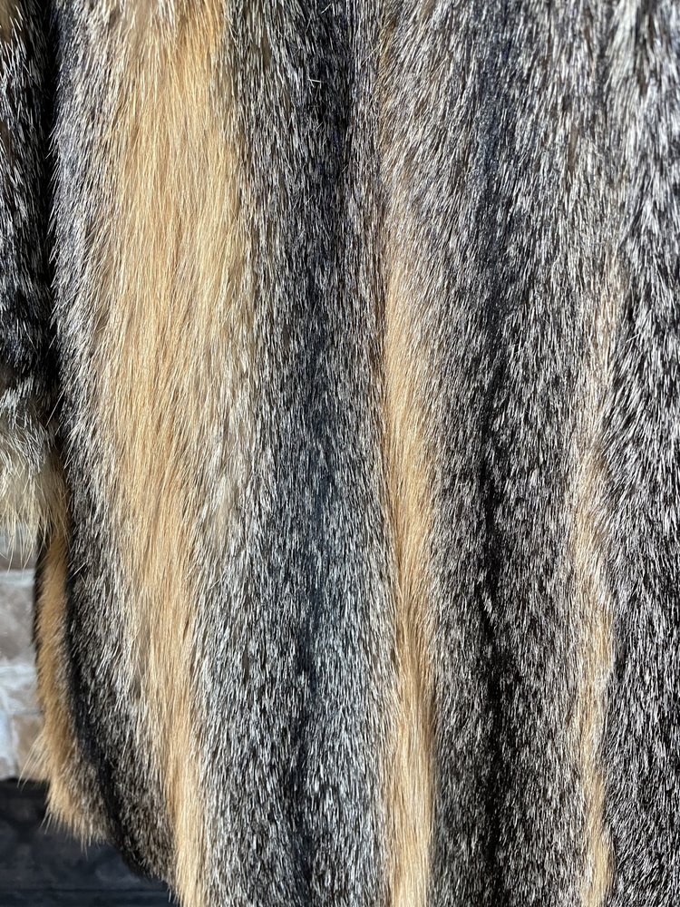 American Gray Fox Swing Coat, Size 2XL