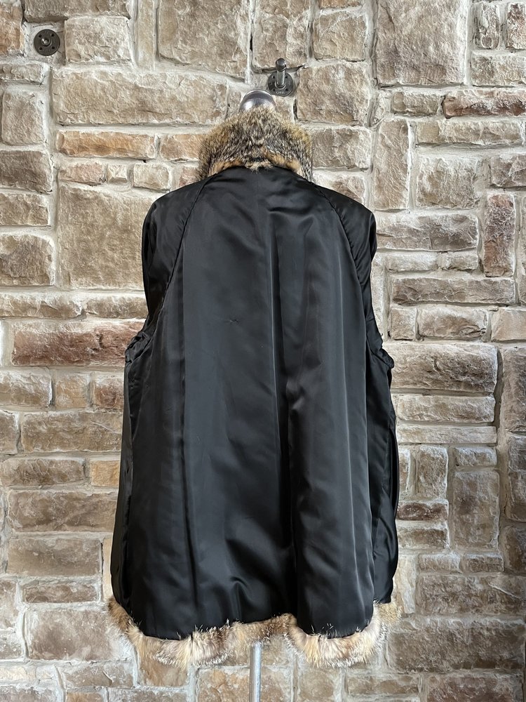 American Gray Fox Swing Coat, Size 2XL