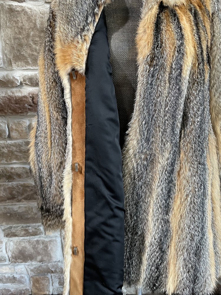 American Gray Fox Swing Coat, Size 2XL