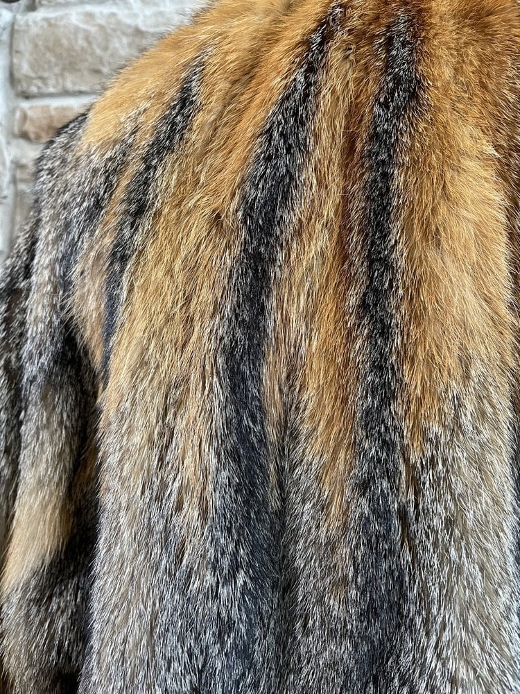 American Gray Fox Swing Coat, Size 2XL