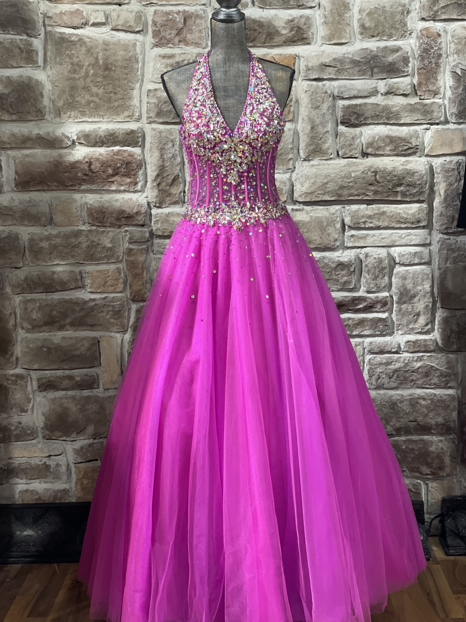blue prom dress a line Zapakasa Women Sparkly Royal Blue Prom Dress with Slit A-Line Lace-Up Back  Party Dress