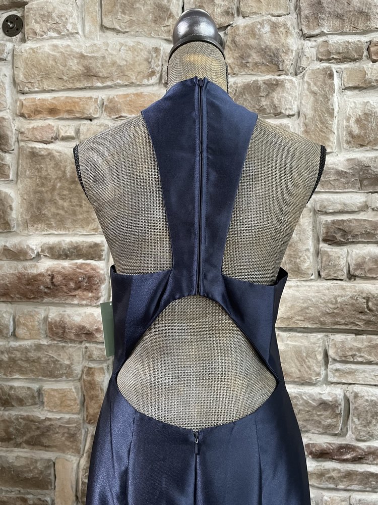 For You Dress Navy Halter Mermaid Gown, Size 14