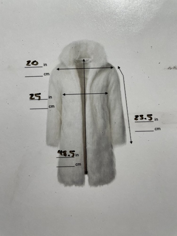 Dark Ranch Mink Long Coat with Rolled Cuffs, Size L