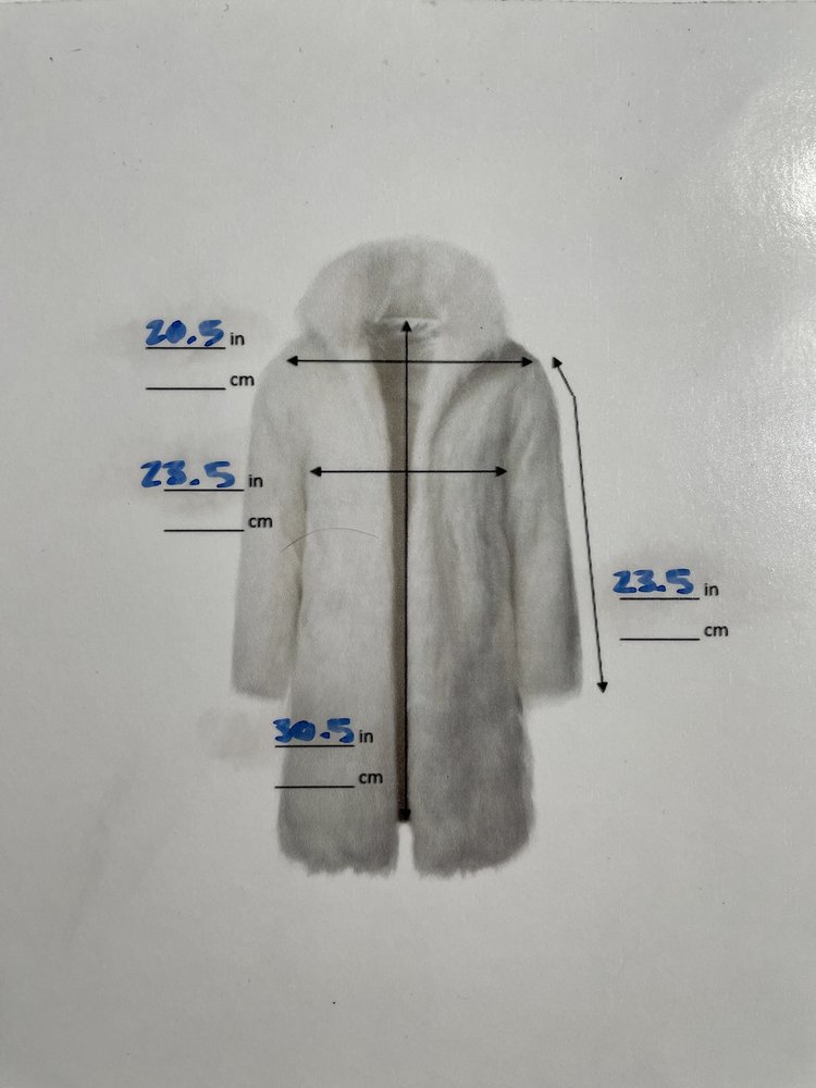 American Gray Fox Swing Coat, Size 2XL