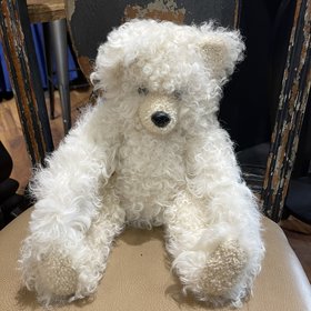Beige Hand Made Curly Lamb Bear