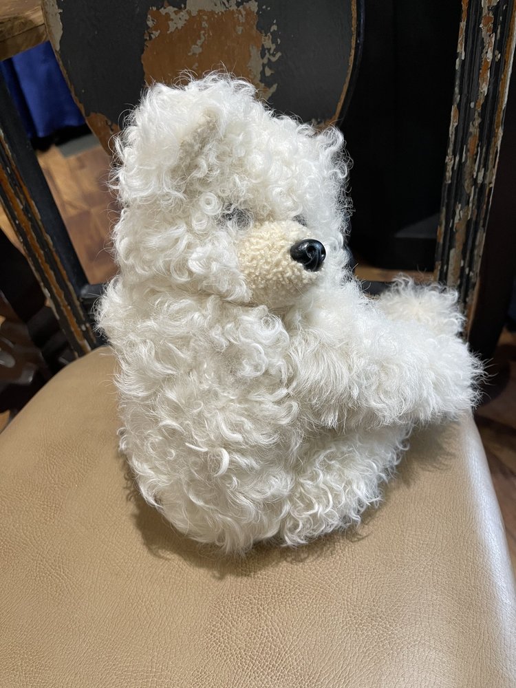 Beige Hand Made Curly Lamb Bear