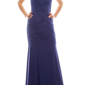 Decode 1.8 Purple Lace Sleeve Cut Out Back Criss Cross Jersey Mesh Dress