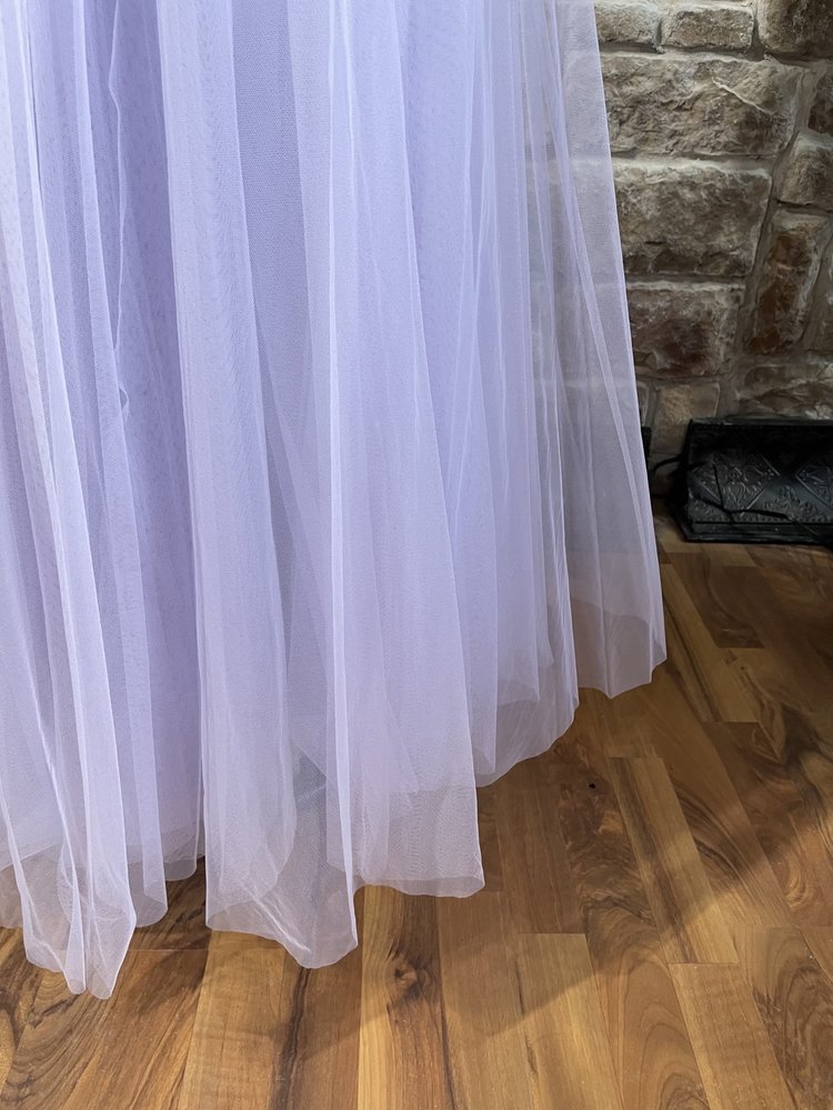 Sherri Hill Lilac Purple Chandelier Cold Shoulder Two Piece Gown, Size 4