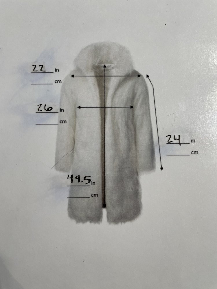 Feathered Coyote Full Length Coat, Size L