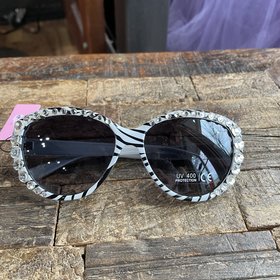 Blazin Roxx Zebra Print Rhinestone Sunglasses