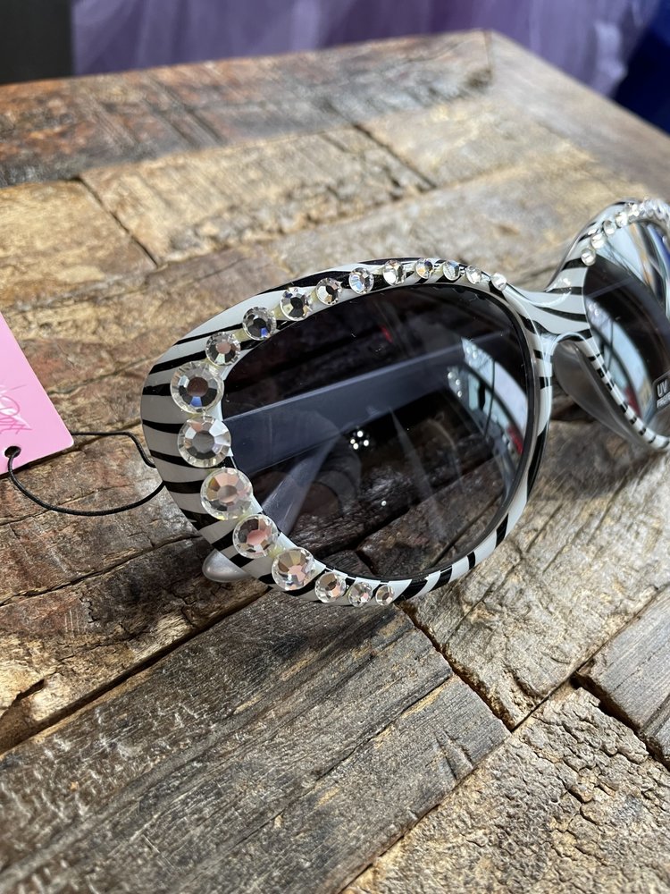 Blazin Roxx Zebra Print Rhinestone Sunglasses