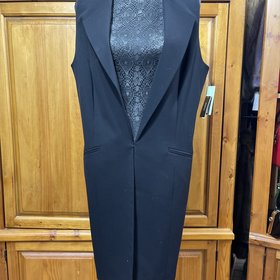 Nine West Black Long Vest, Size 12