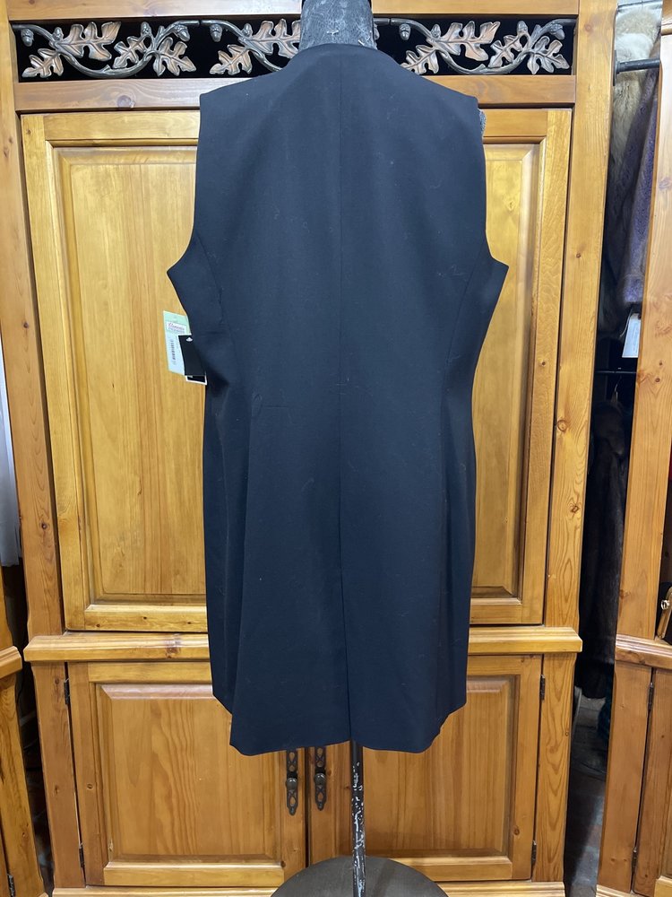 Nine West Black Long Vest, Size 12