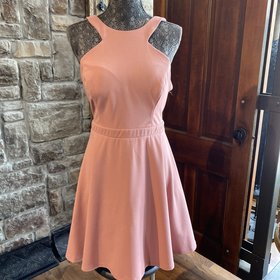 City Studio Blush Pink A-Line Lace Side Dress