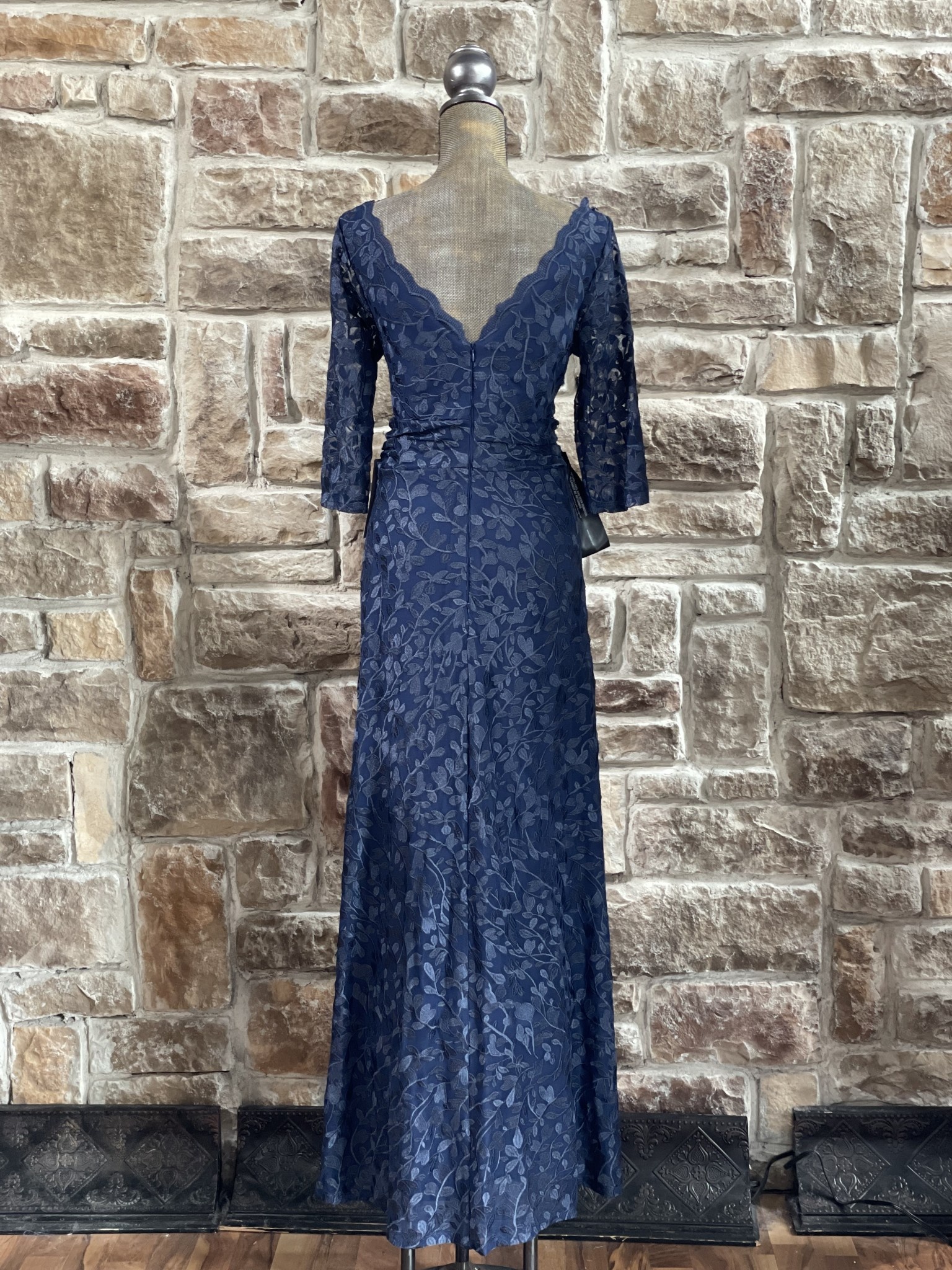 3/4 Sleeves V Neck Crystals Tulle Prom Dresses Evening Dress –  Laurafashionshop