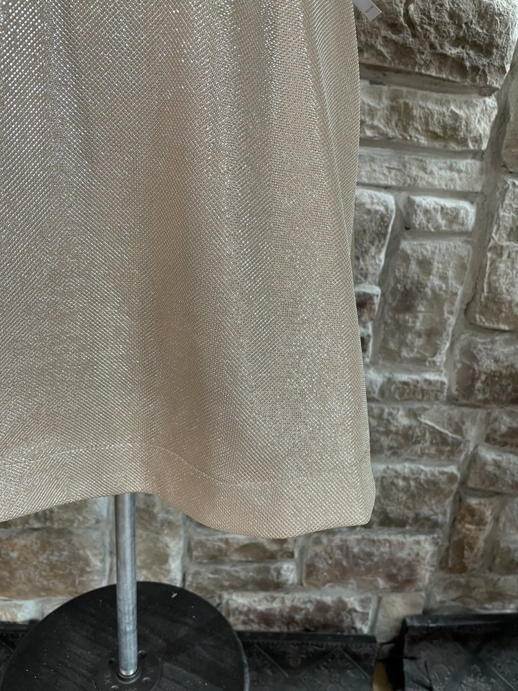 Teeze Me Champagne Halter Strap Back Fit and Flare Dress, Size 9/10