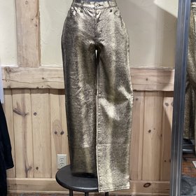 DG2 Gold Shimmer Straight Leg Jeans, Size 10