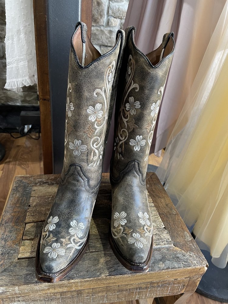 Corral Corral Boot L5175 Black with Floral Embroidery