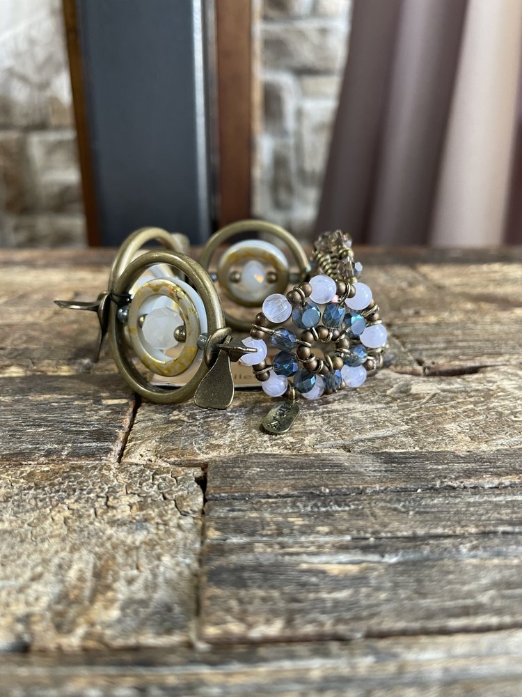 Gold Beaded Spiral Bracelet