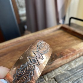 Copper Indented Pattern 1" Cuff