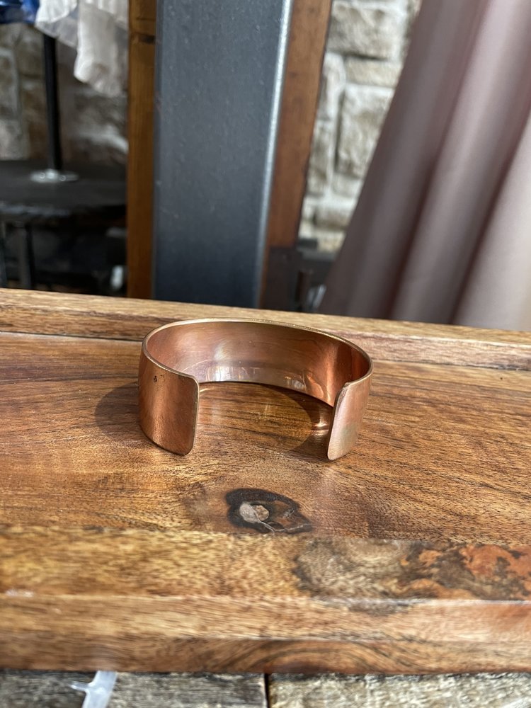 Copper Hand Tooled Cuff Bracelet