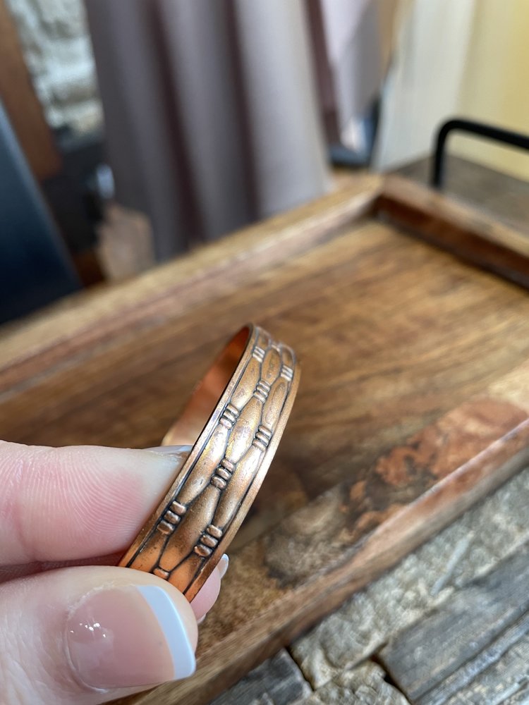 Basket-Weave Pattern Copper Cuff