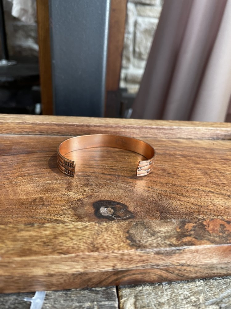Basket-Weave Pattern Copper Cuff