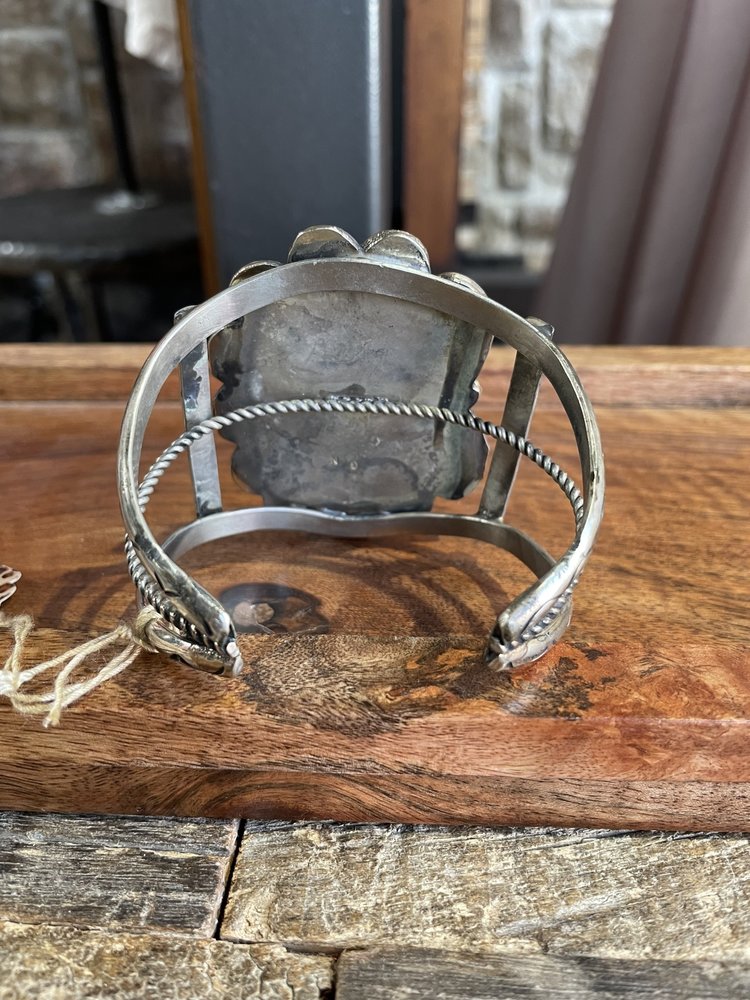 Blue Sea Sediment Jasper Cuff  Bracelet