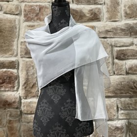 Wona Trading Silver Sheer Wrap 19" x 60"