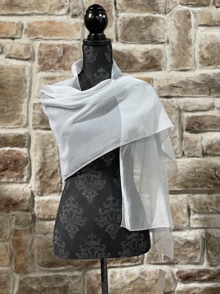 Wona Trading Silver Sheer Wrap 19" x 60"