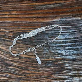 Christina Collection Silver Rhinestone Trinity Bracelet