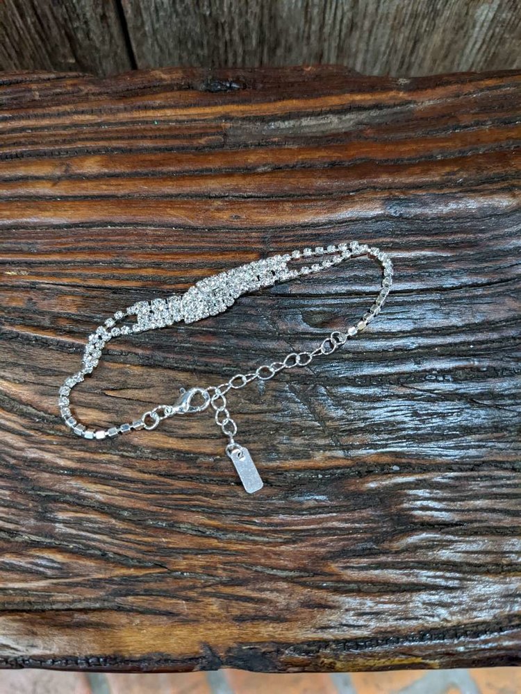 Christina Collection Silver Trinity Rhinestone Bracelet