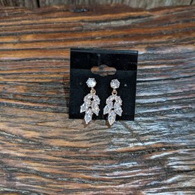 Rose Gold 5-Leaf Drop Earrings