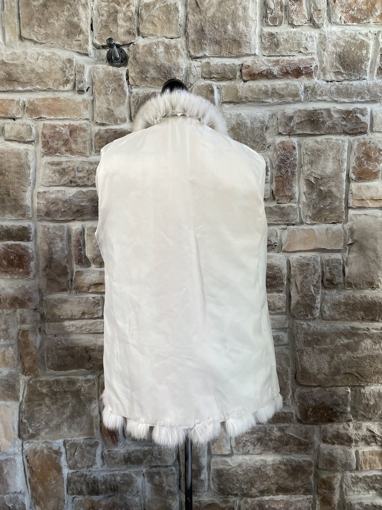 Saga Fox Blue Fox Jacket w/ Shawl Collar, Size XL