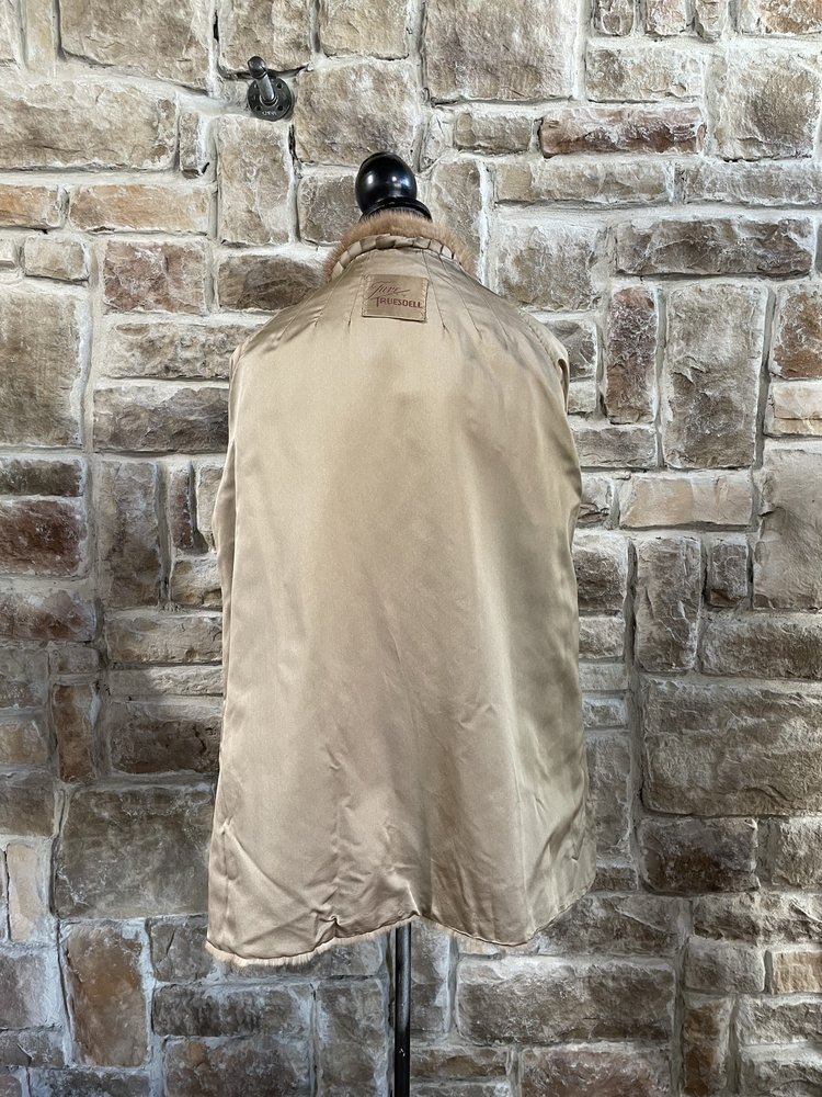 Furs By Truesdell Autumn Haze Mink Coat w/ Peter Pan Collar, Size  XL